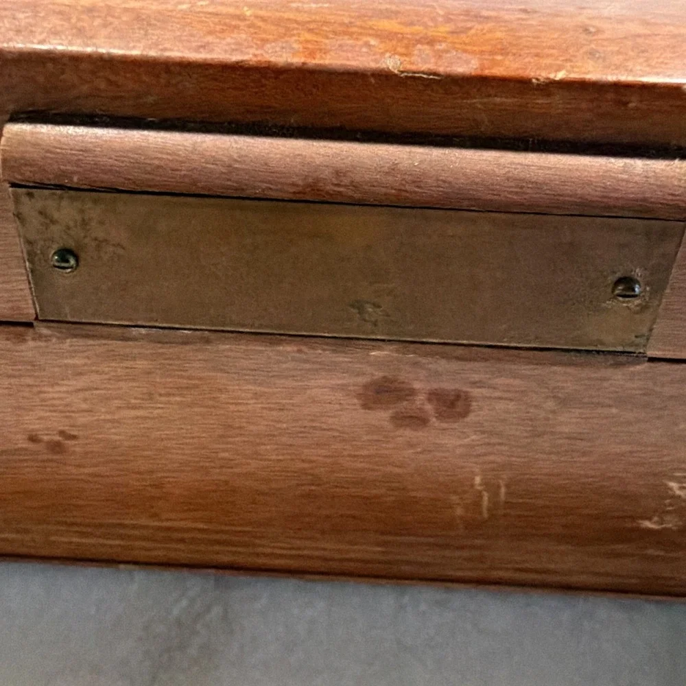 Vintage Naken's Silverware Chest Wood Wooden Tarnish Proof Flatware Box Only 006